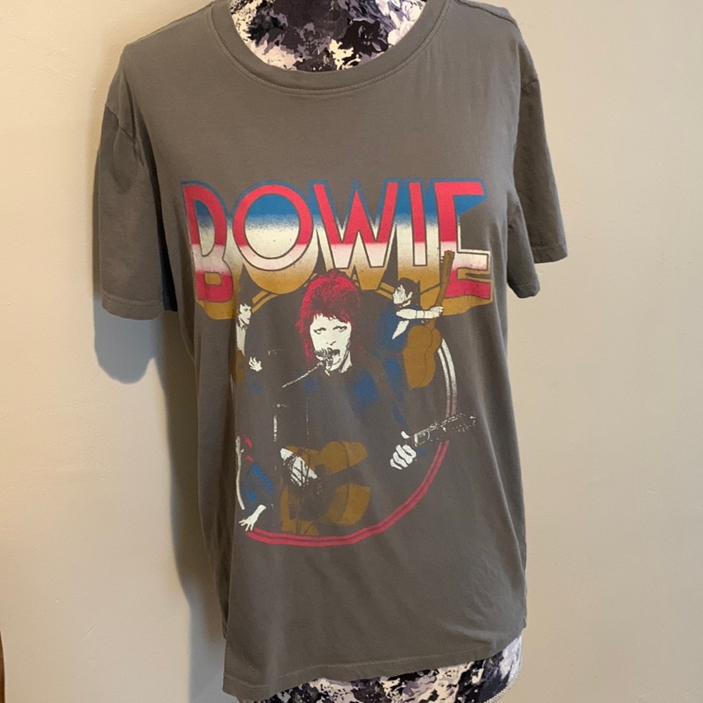 David Bowie Spiders From Mars Distressed Cotton Tee UNISEX Large